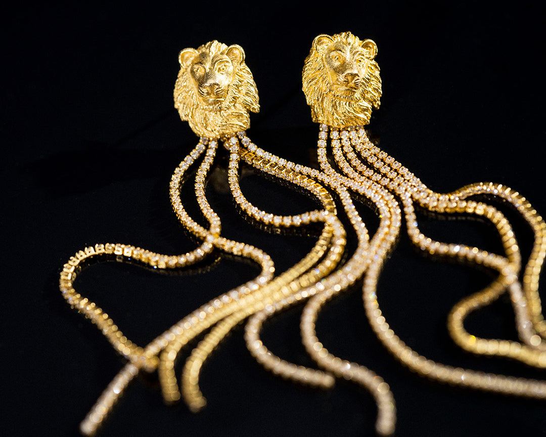 Lion earrings