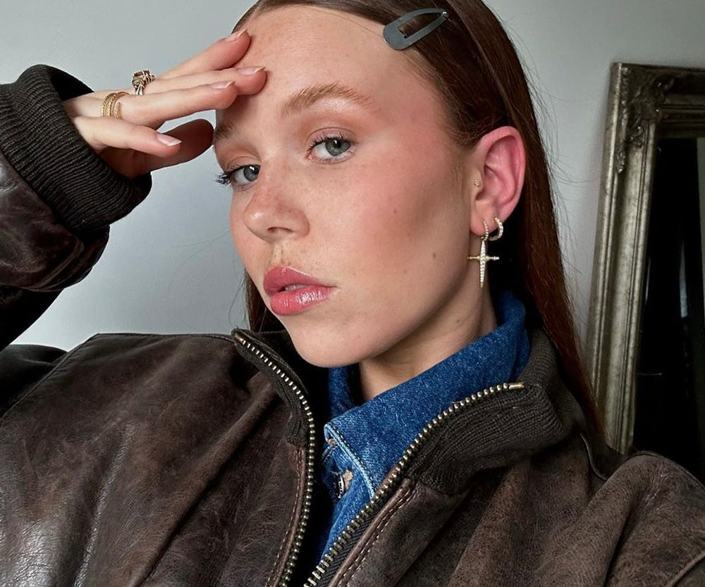 Rhode Kok wearing the Beverly earrings