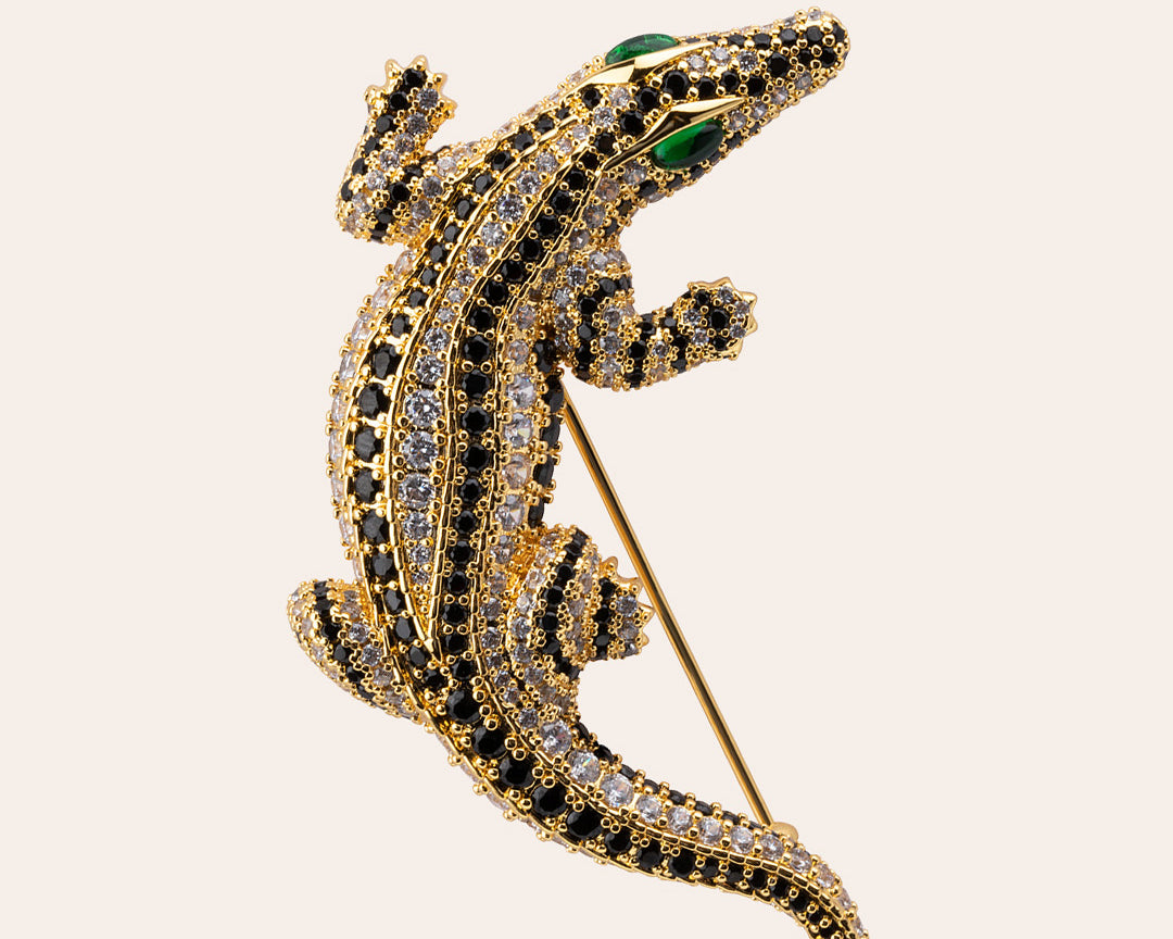 The Crocodile brooch Savanna Collection