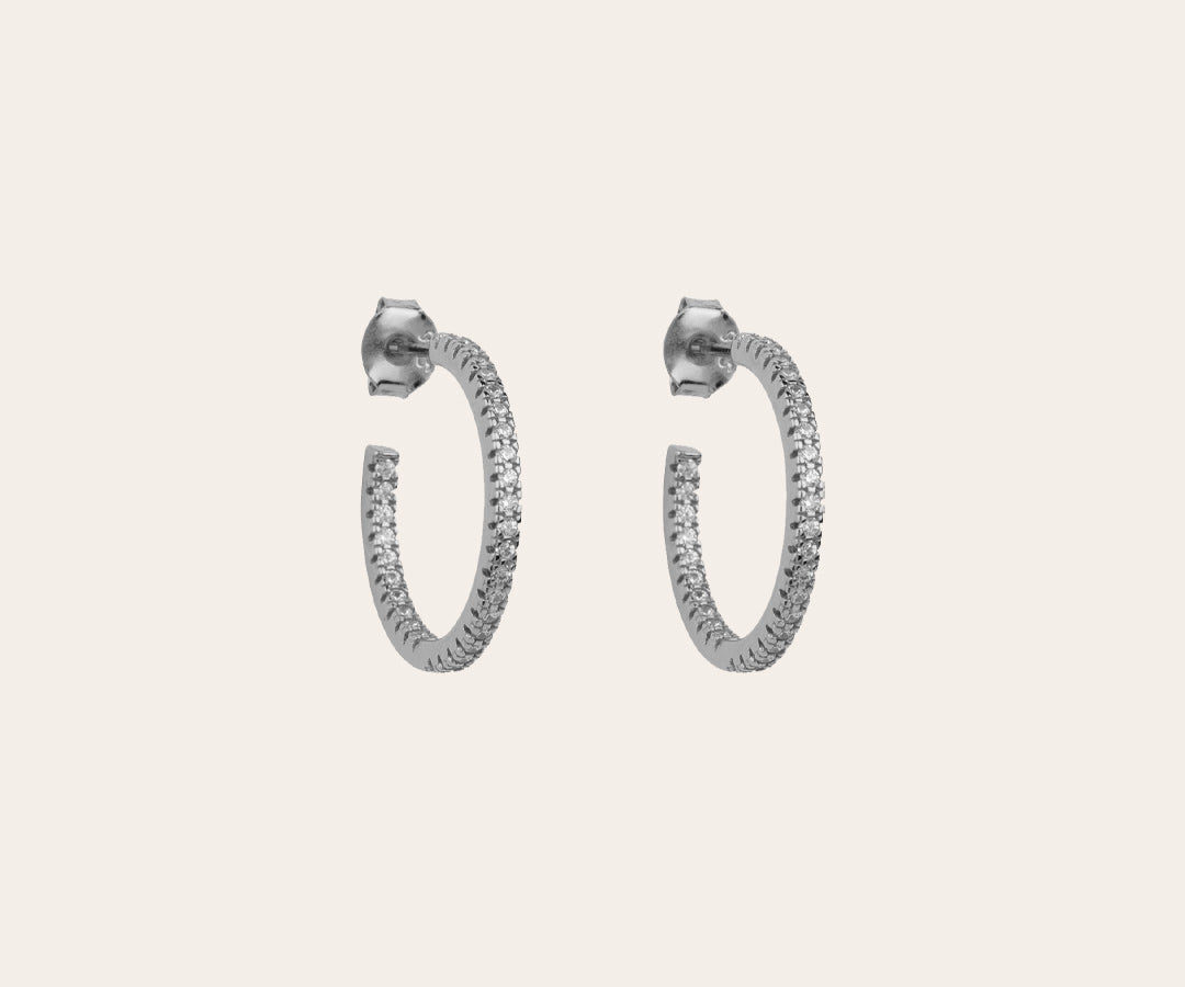 The Glam Go-To hoops S - silver plated