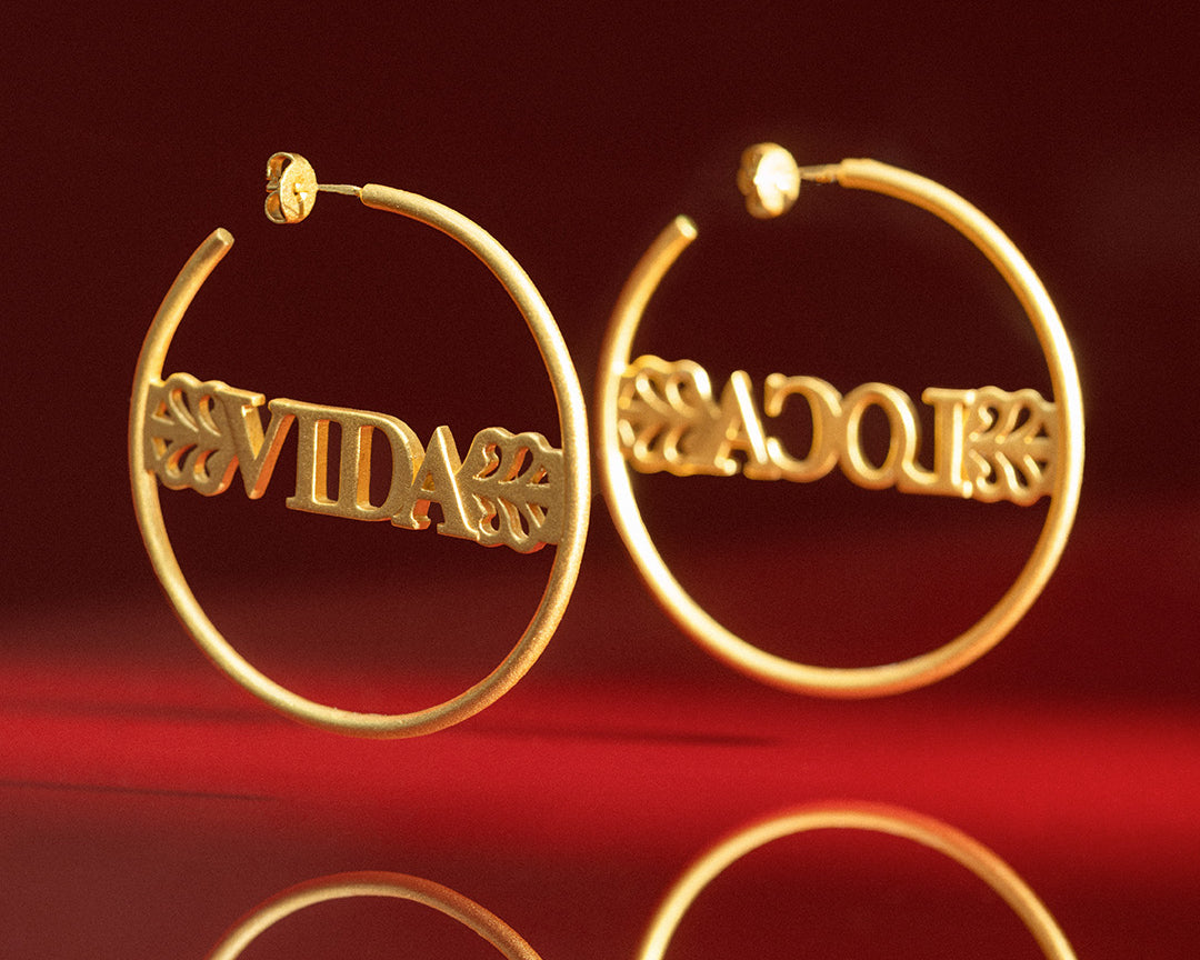 Vida Loca gold plated earrings