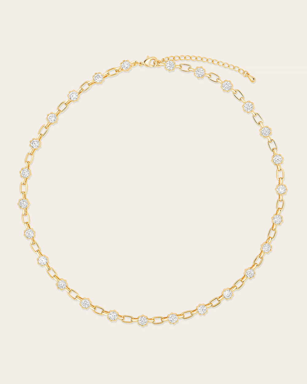 De Camelia ketting - gold plated
