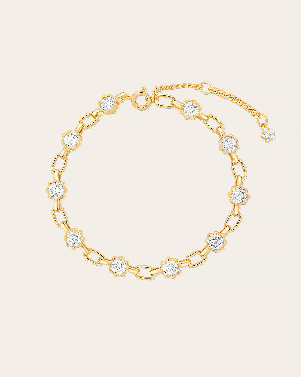 De Camelia armband - gold plated