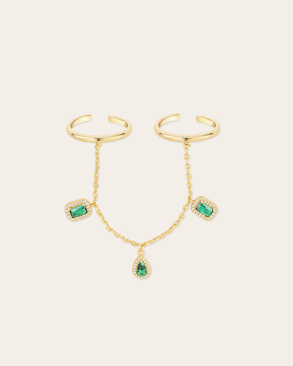 De Leah Double ring – gold plated