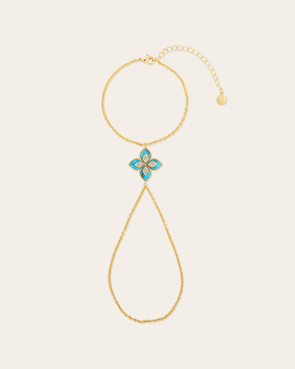 De Alexis hand chain - gold plated