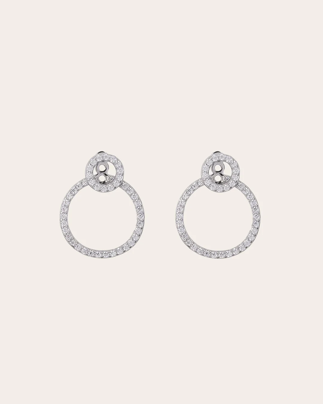 De Infinity oorbellen - silver plated