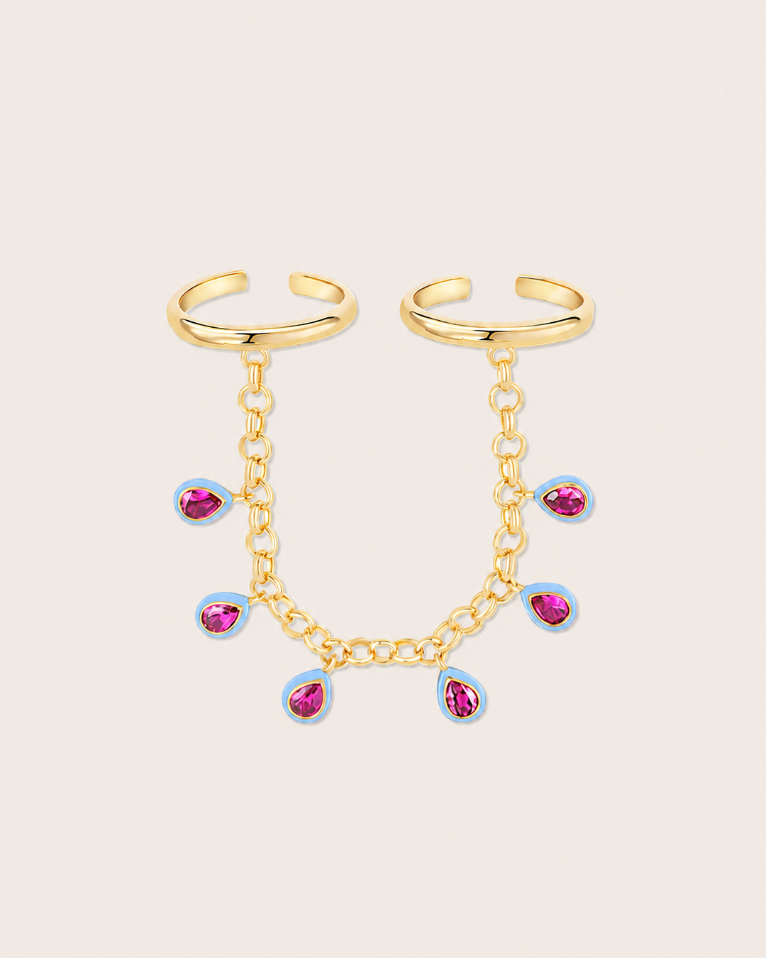 De Nila Dubbele Ring - gold plated