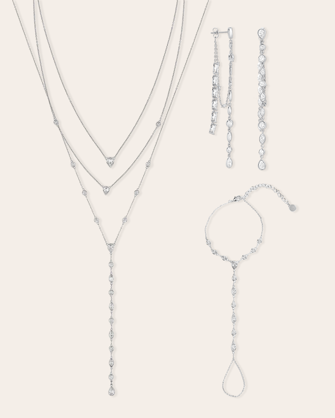 De Aurelia Ultimate Statement-set – silver plated