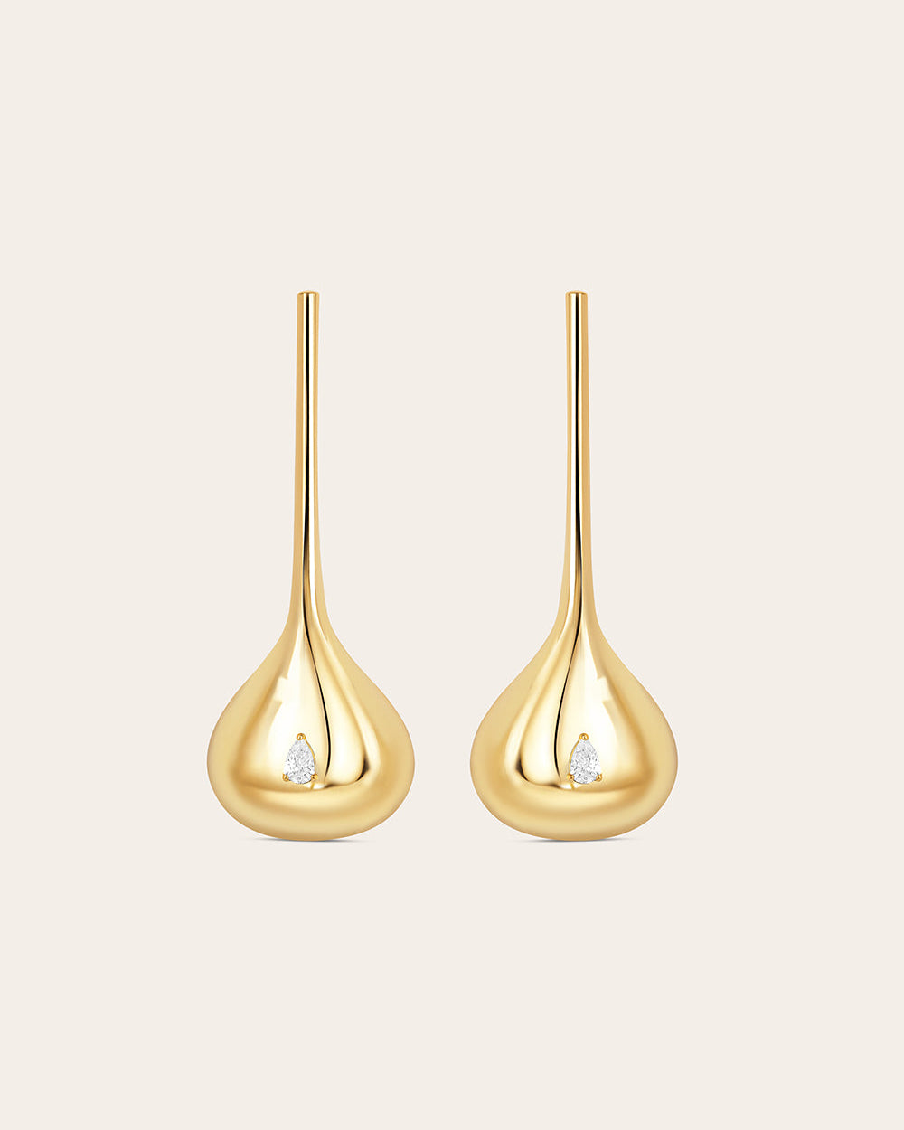 De Nyra oorbellen - gold plated