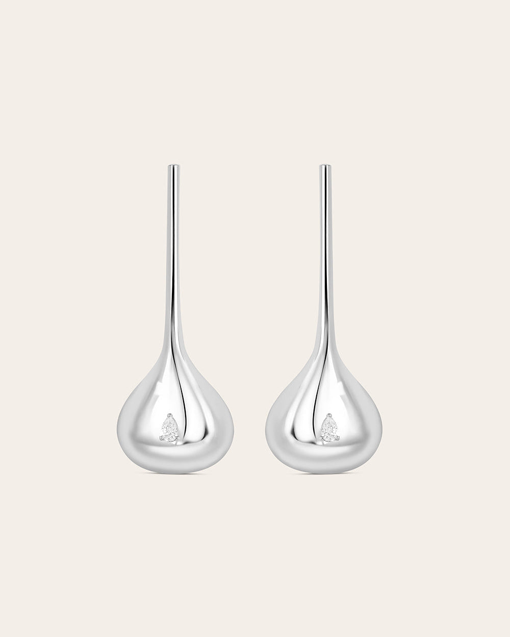 De Nyra oorbellen - silver plated