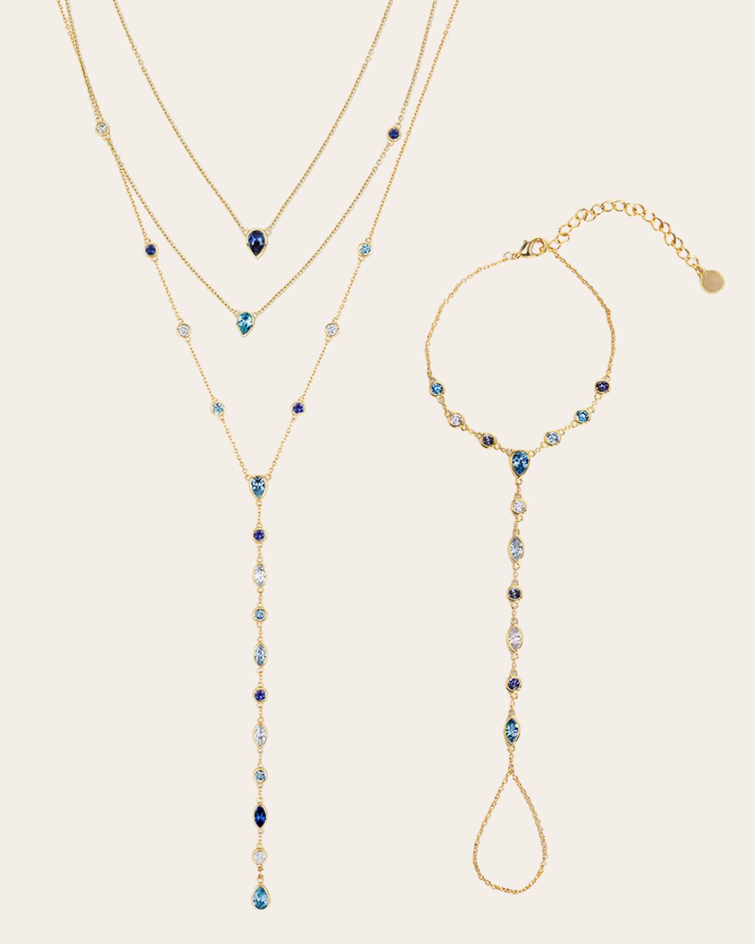 De Aurelia Ocean set - gold plated