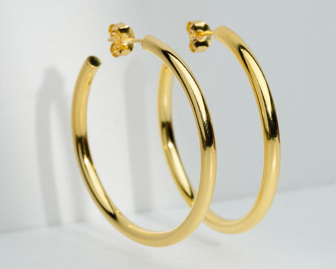 Go-To hoops L gold plated