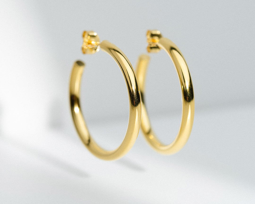 Go-To hoops M gold plated