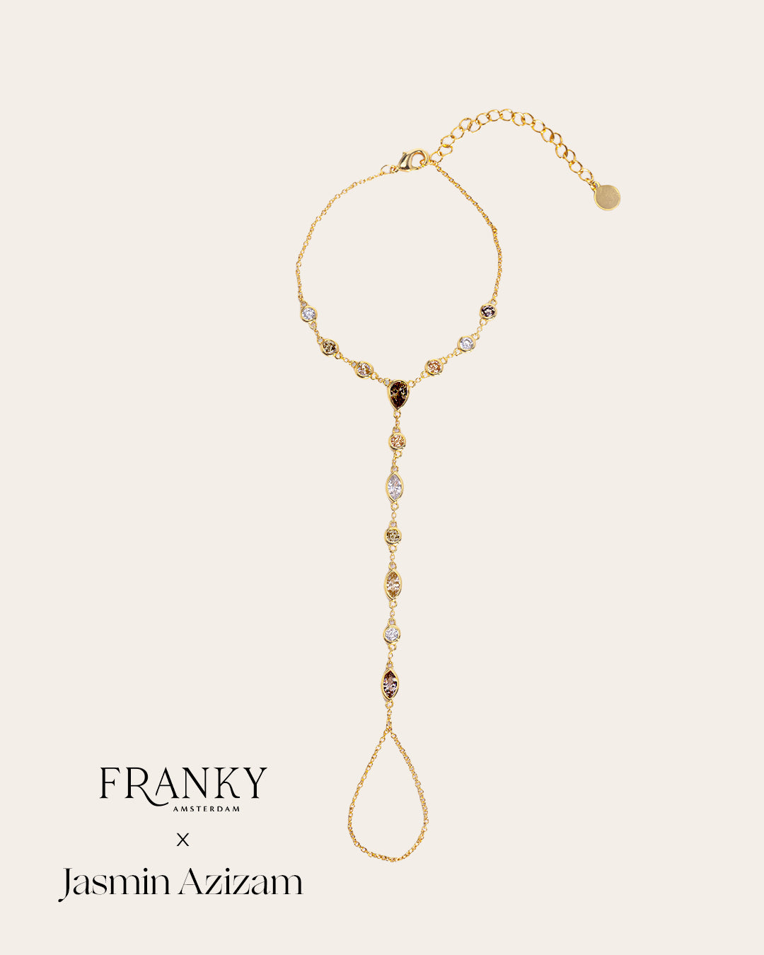 De Aurelia Hazel hand chain – gold plated