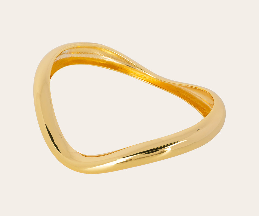 The Leila bangle - gold plated