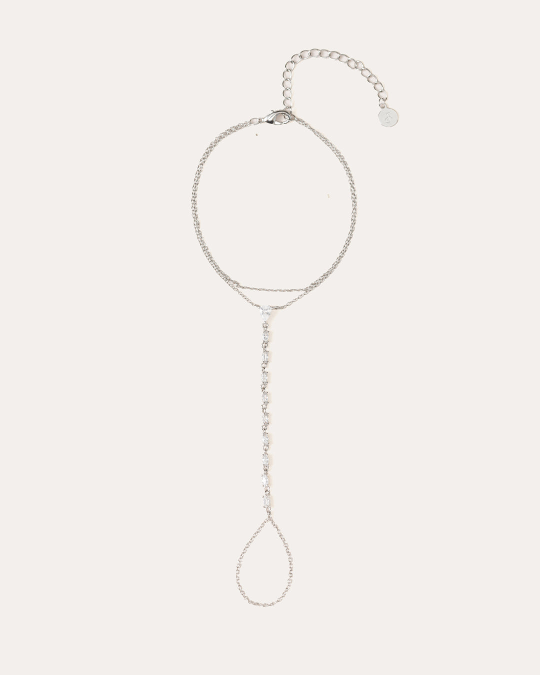 The Chiara hand chain - silver plated