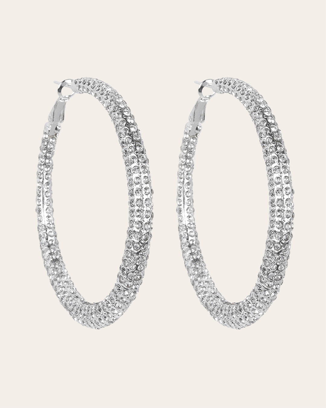 The Gisele hoops - silver plated