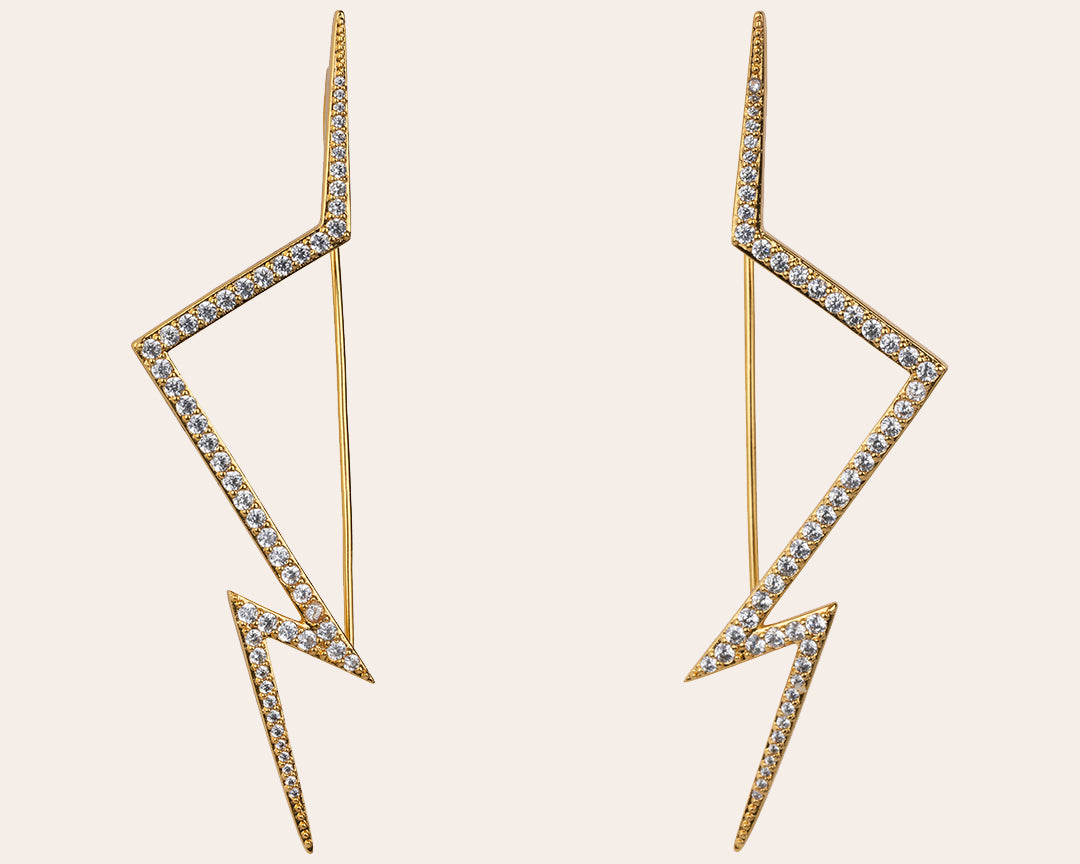 Skye gold plated statement earrings