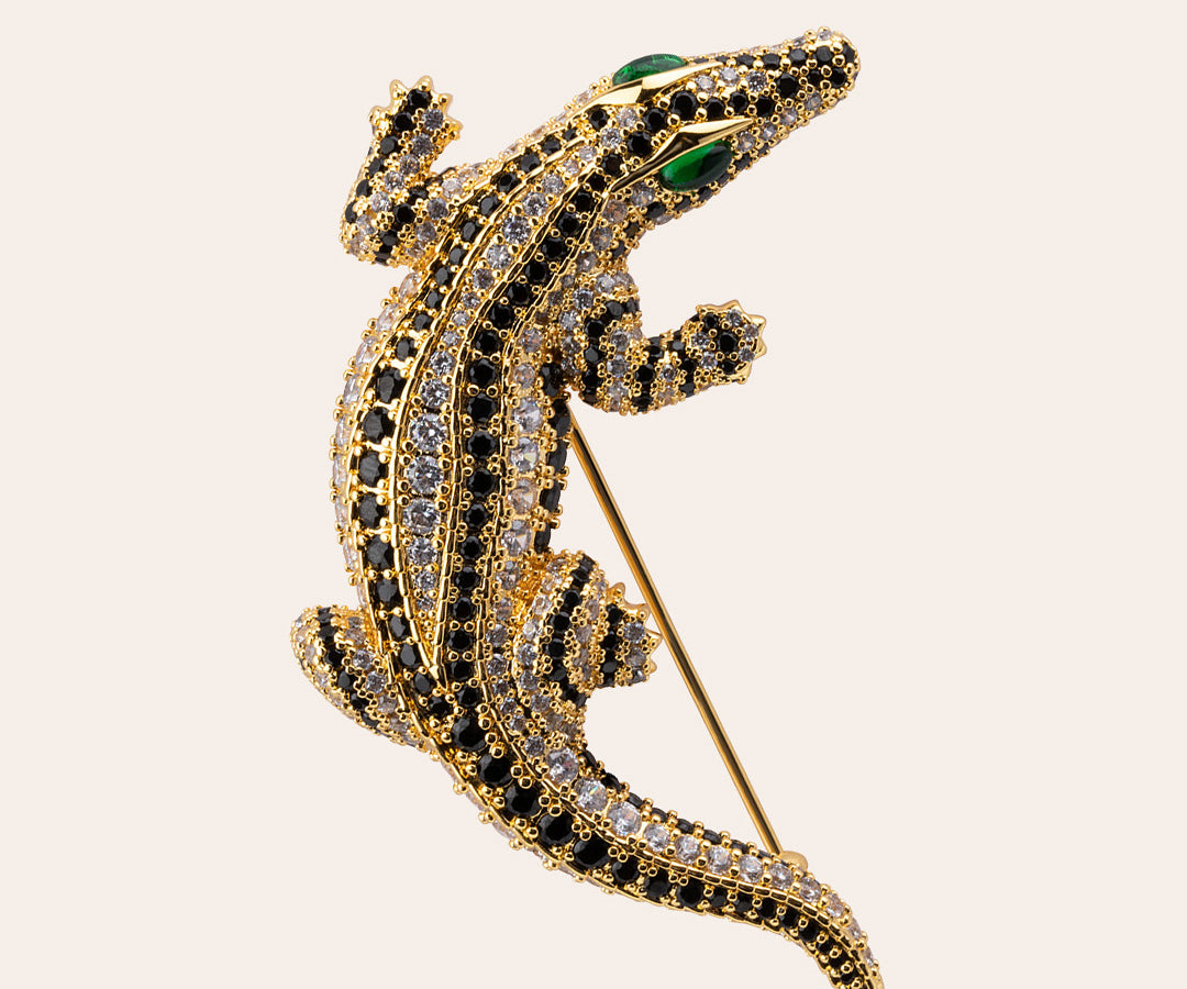 The Crocodile brooch Savanna Collection