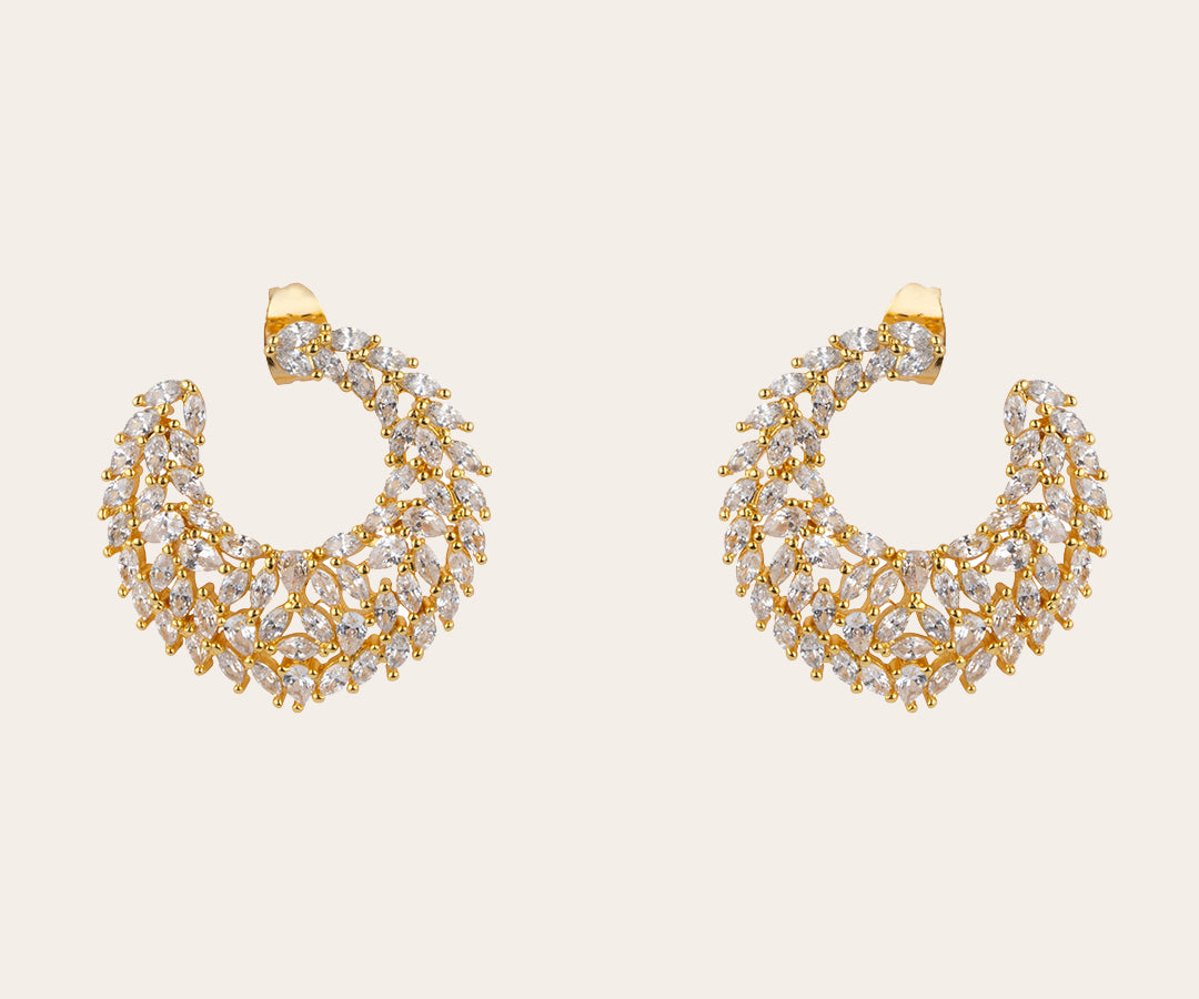 The Dreamy bride earrings - gold plated