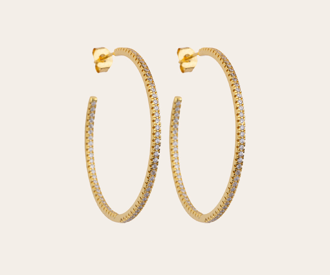 The Glam Go-To hoops L - gold plated