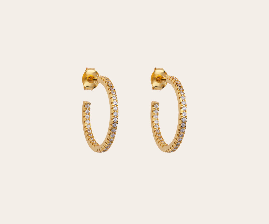 The Glam Go-To hoops S - gold plated