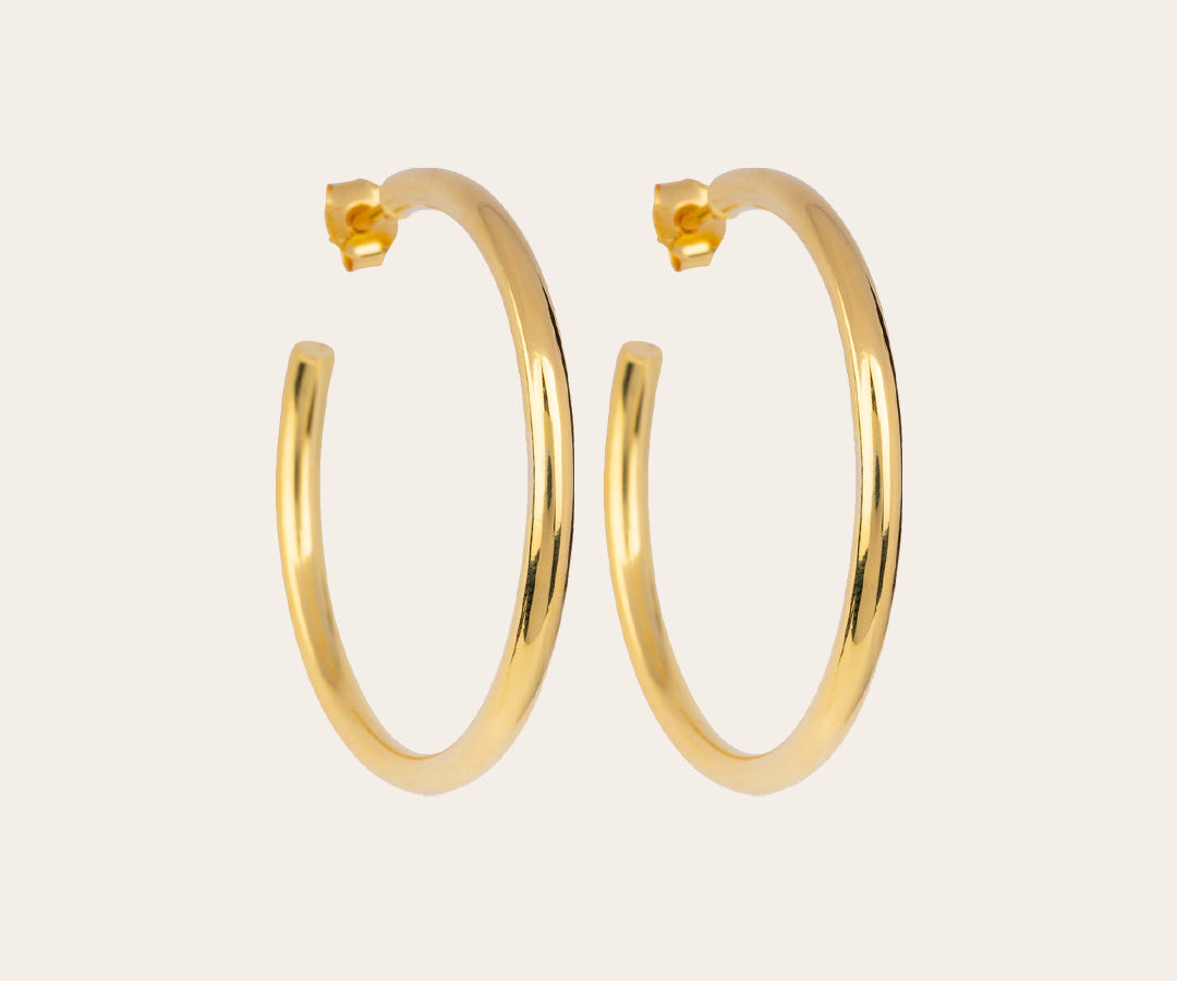 The Go-To hoops L - gold plated