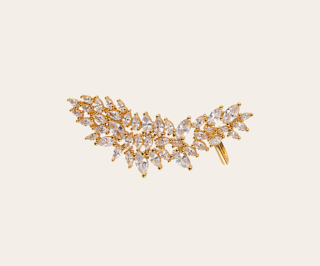 The Rebel Bride earring lef side – gold plated