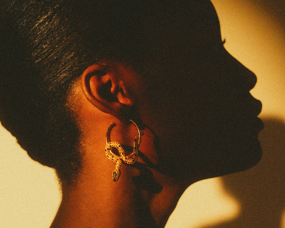 The Savanna Collection snake hoops