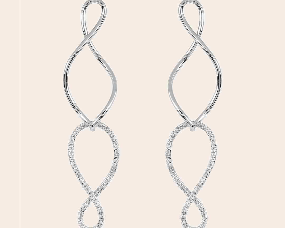 The Solange earrings silver plated