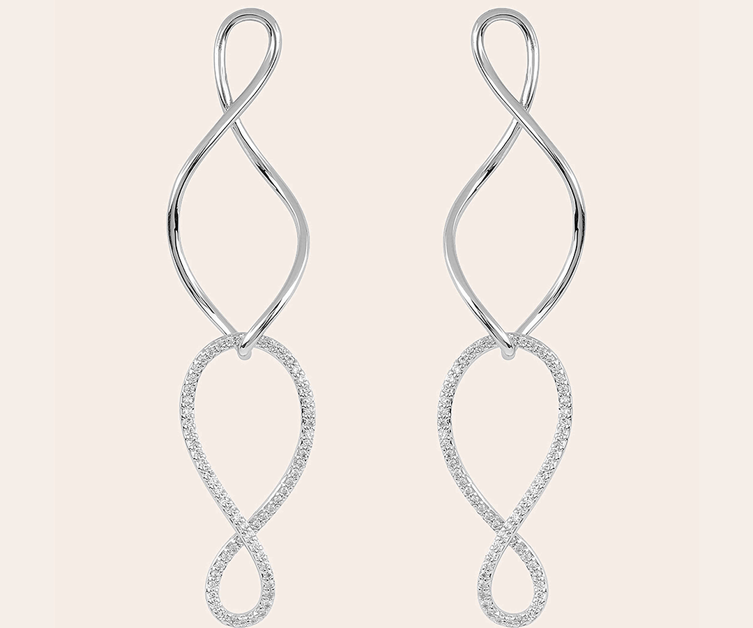 The Solange earrings silver plated