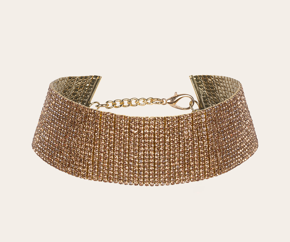 The Victoria Choker champagne crystals