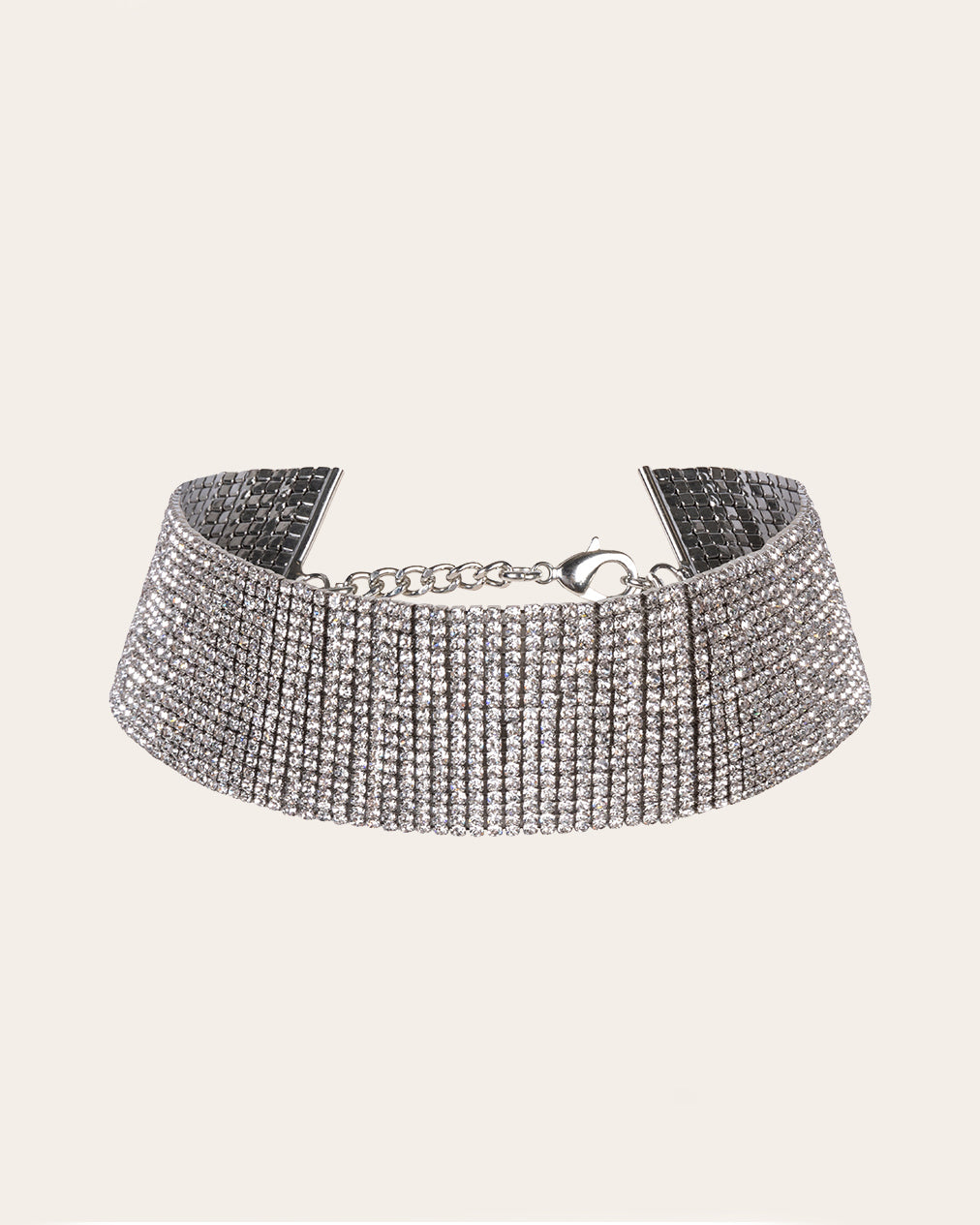 White cheap crystal choker