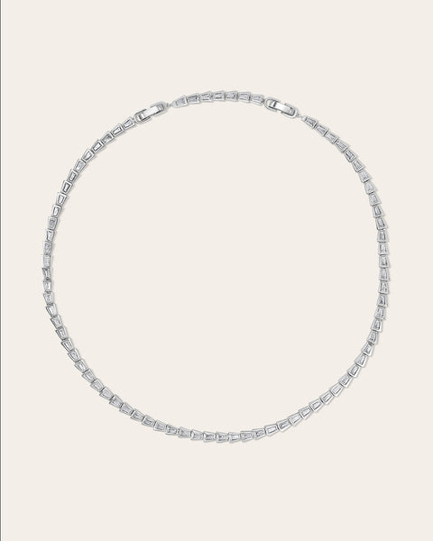 De Lana Tennis ketting - silver plated – Franky Amsterdam