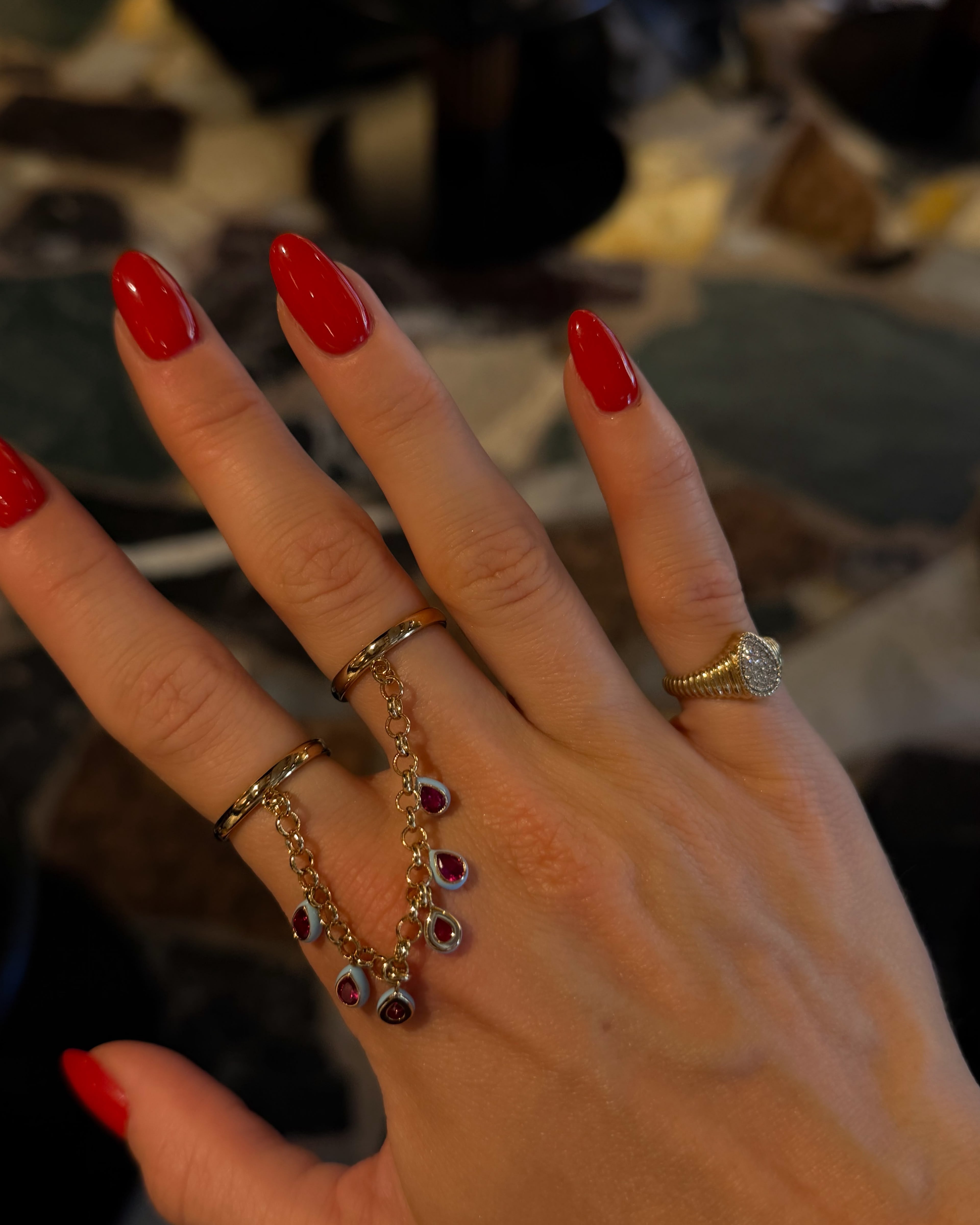 De Nila Dubbele Ring - gold plated