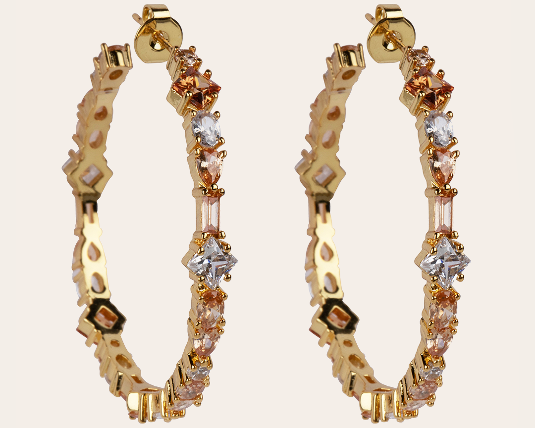 The Adriana champagne earrings