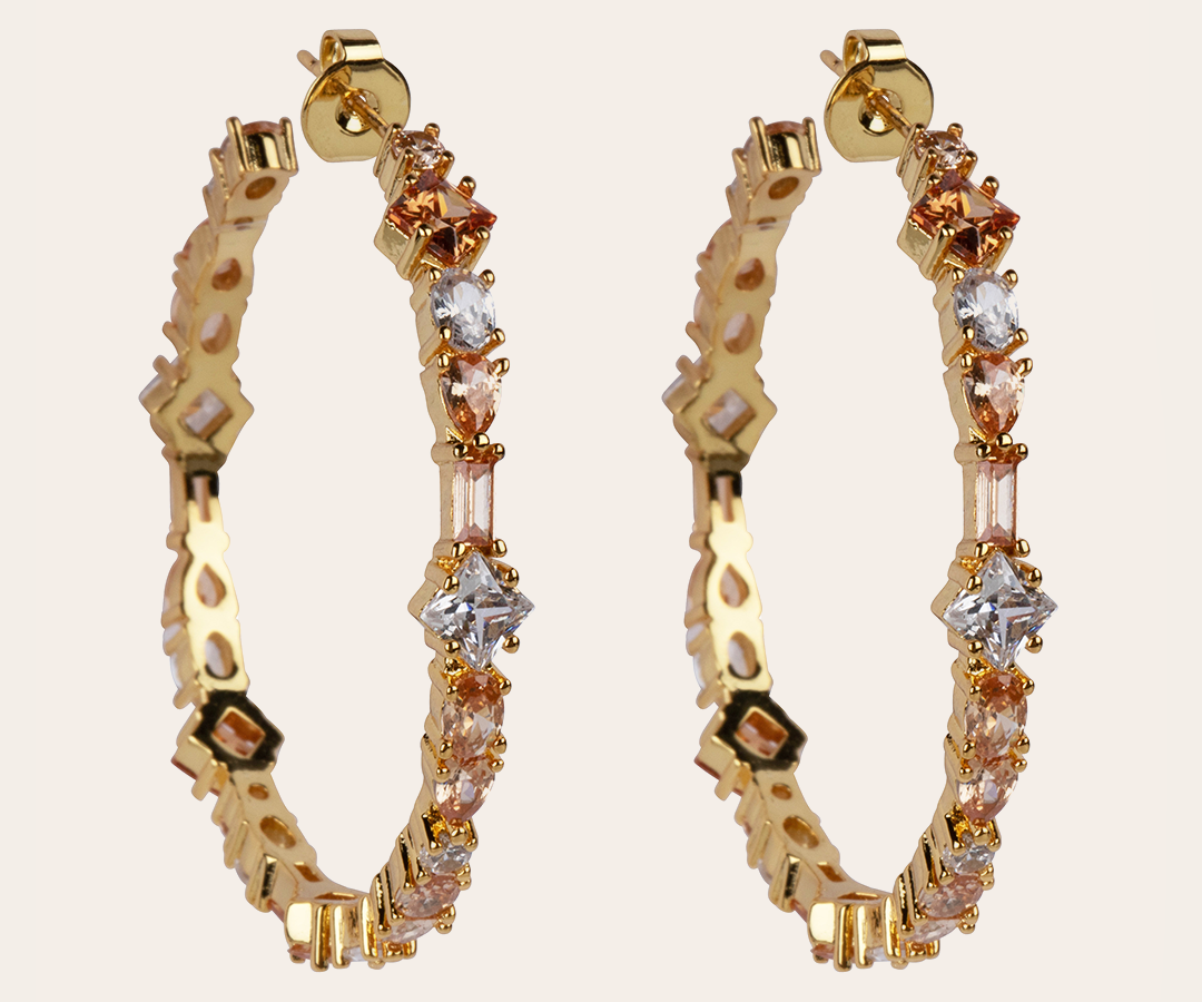 The Adriana champagne earrings