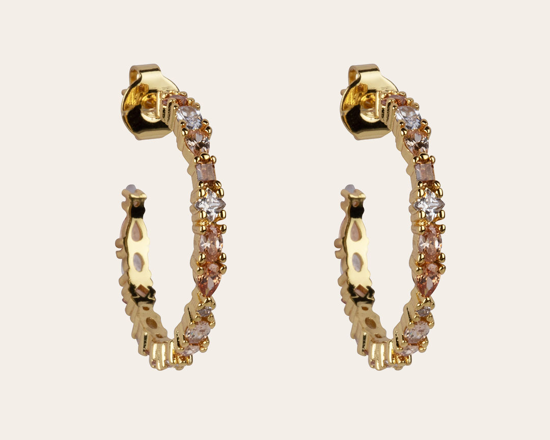 The Mini Adriana champagne earrings