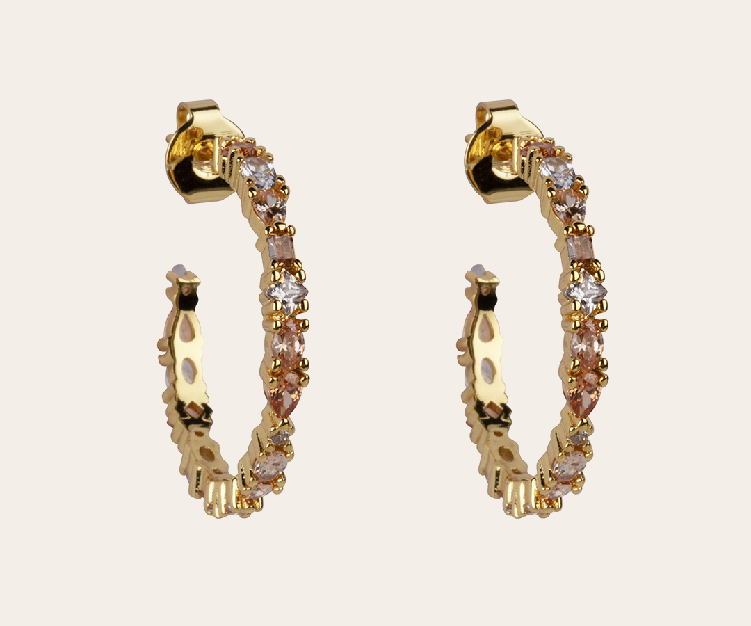 The Mini Adriana champagne earrings