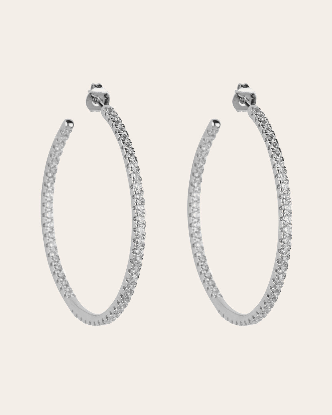 The JLo hoops - silver plated – Franky Amsterdam