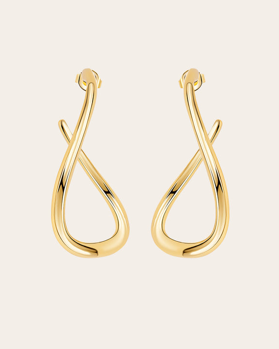 The Bella hoops - gold plated