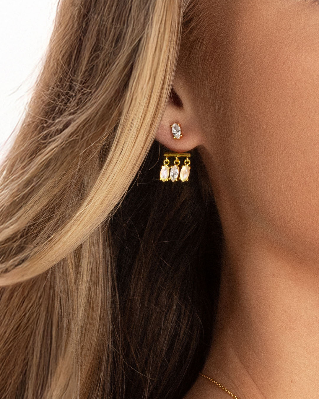 The Lina Moonstone studs