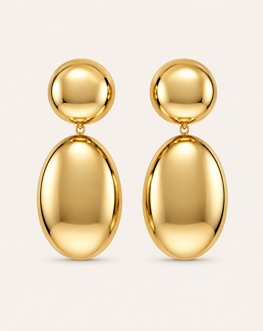 De Vivienne oorbellen - gold plated